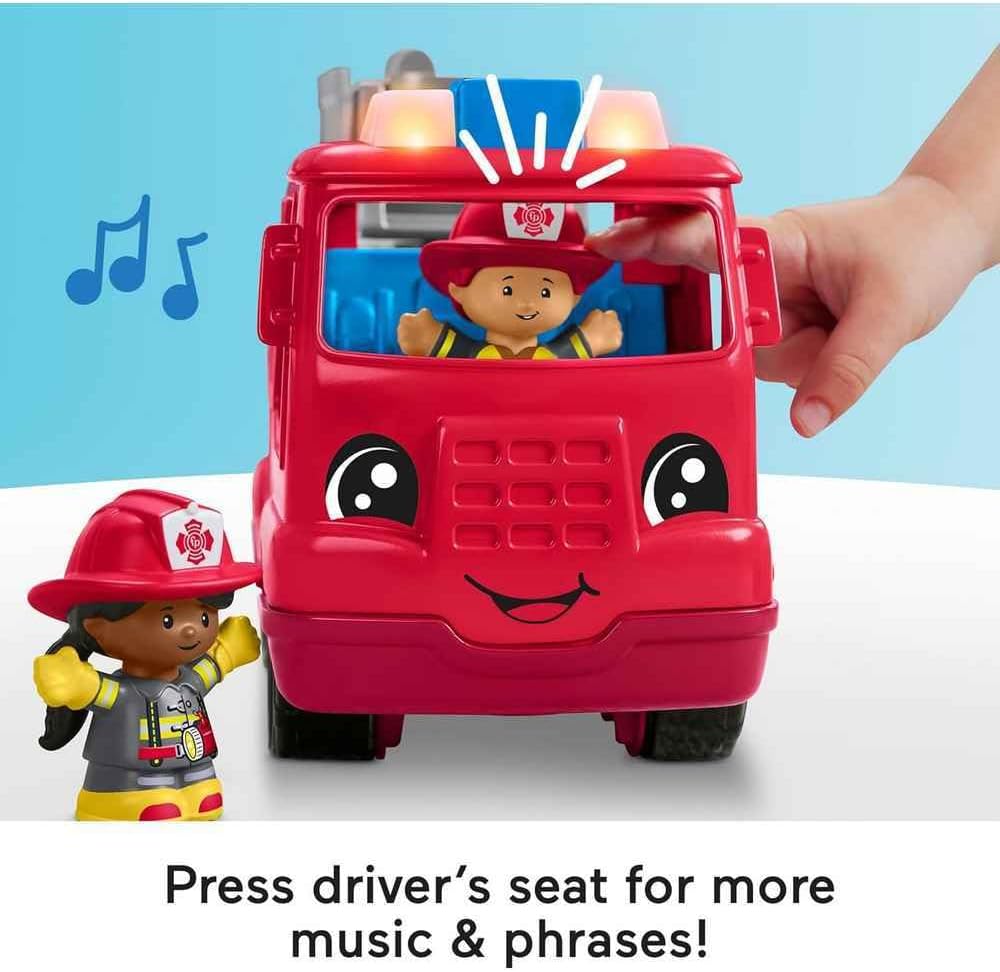 Little People Toddler Toy Fire Truck Musical Push-Along Vehicle