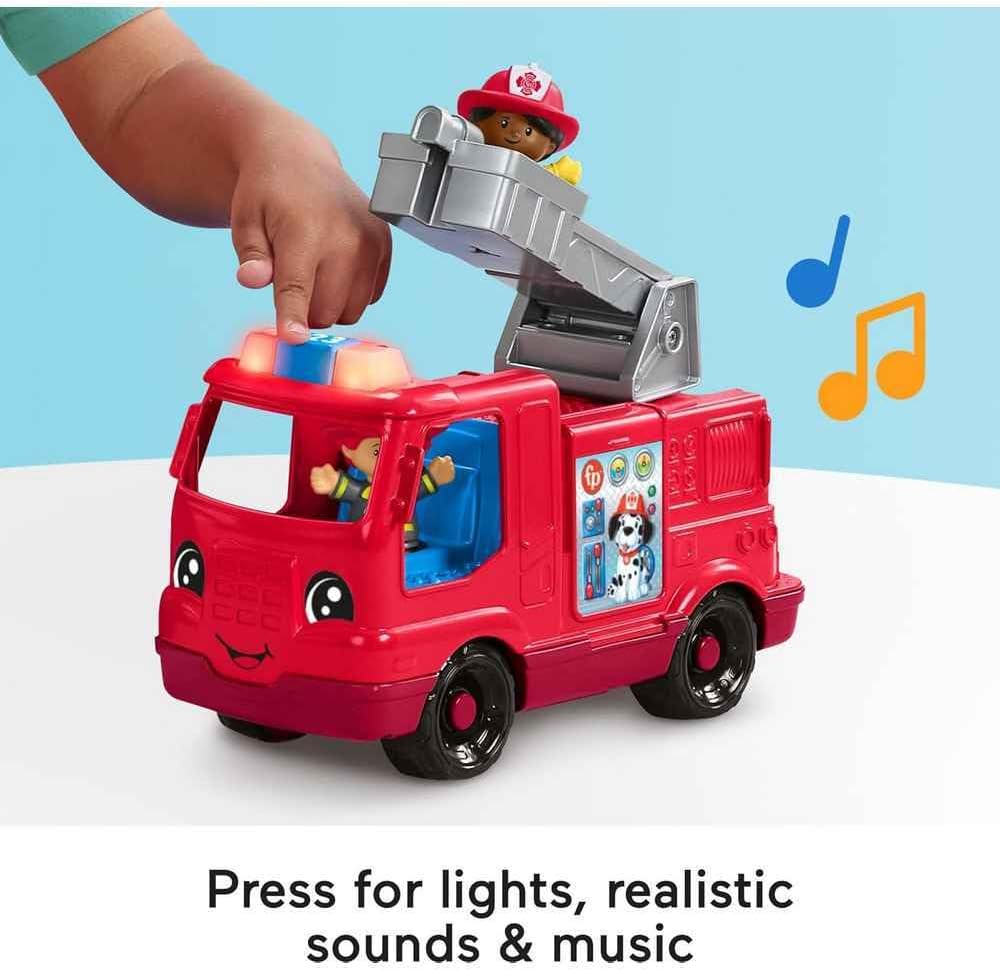 Little People Toddler Toy Fire Truck Musical Push-Along Vehicle