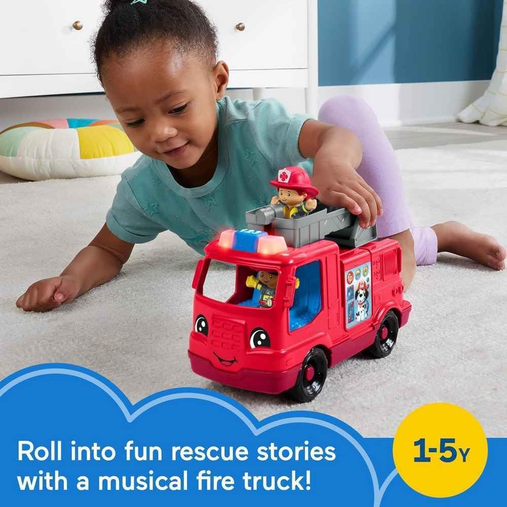 Little People Toddler Toy Fire Truck Musical Push-Along Vehicle