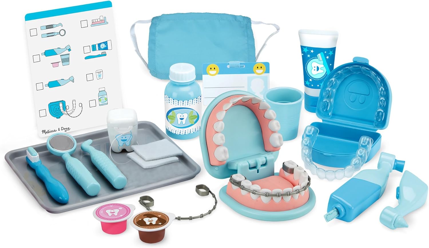 Super Smile Dentist Play Set, 25-Piece Dentist Kit with Oversized Teeth