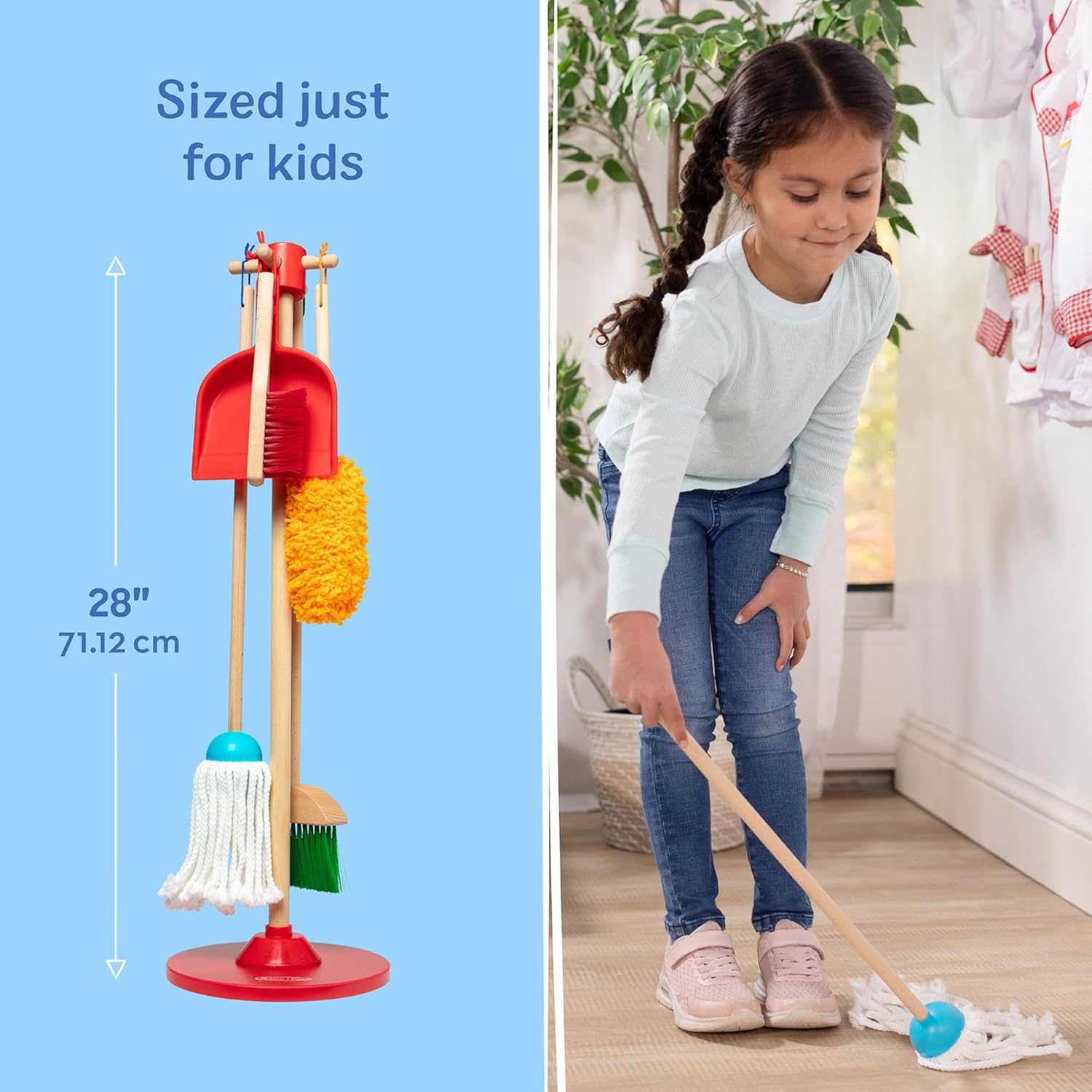 Dust Sweep Mop 6-Piece Pretend Play Set